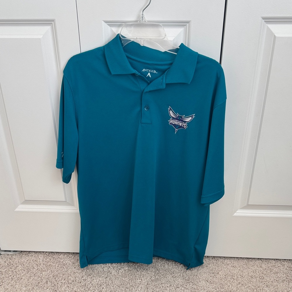 Charlotte Hornets Teal Polo Shirt with Embroidered Logo